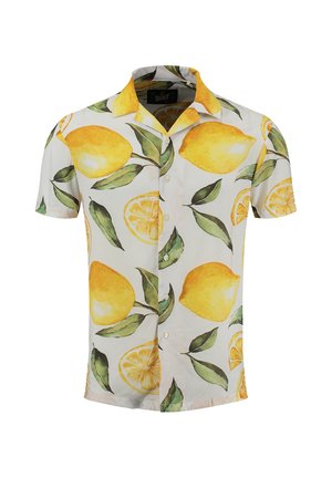 Key Largo, KEY LARGO HEMD MSH KLCITRON 1/2 PATTERNED - Hemd - white-yellow