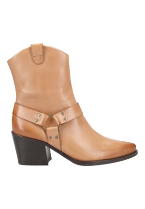 Cowboy/biker ankle boot - braun