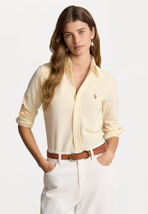 Polo Ralph Lauren LONG SLEEVE BUTTON FRONT  - Button-down blouse - wicket yellow/white