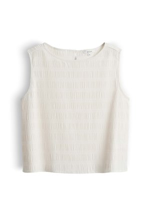 OPUS, RELAXED FIT SMOCKED LOOK - Bluse - light cotton
