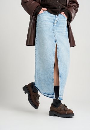 WITH DOUBLE - Chaussures bateau - dark brown