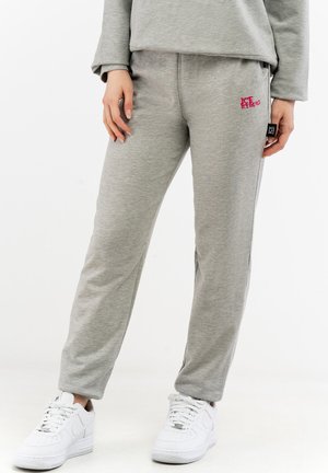 STRAIGHT CUT WITH BACK LOGO - Jogginghose - light melanged grey