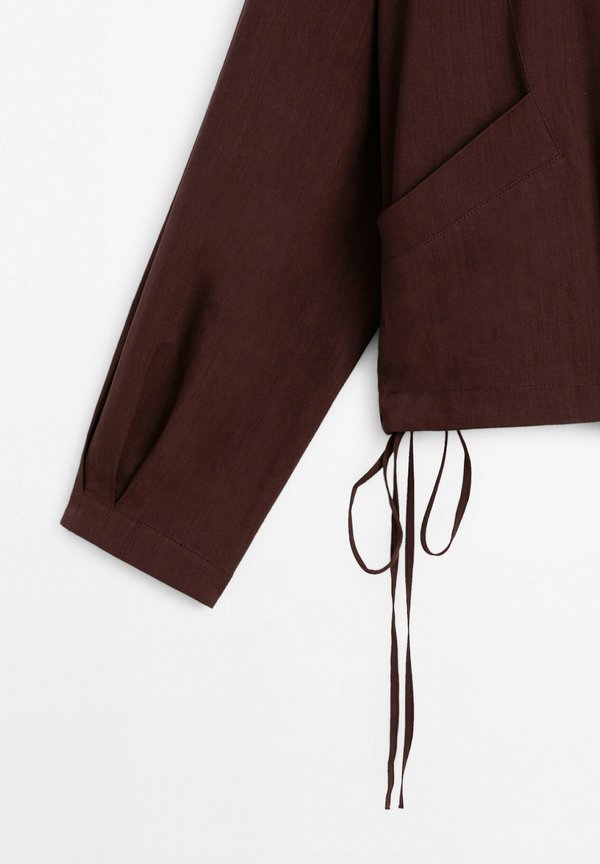 FLOWING - Leather jacket - bordeaux2