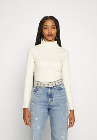 Karl Kani SMALL SIGNATURE - Topper langermet - cream