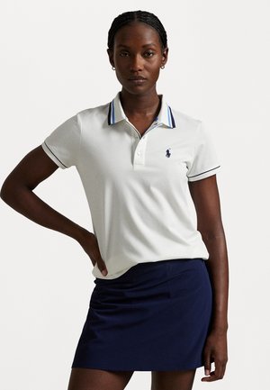 TAILORED FIT JERSEY POLO SHIRT - Pólóing - ceramic white/navy/blue multi