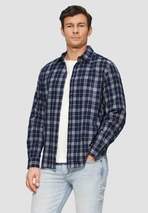 s.Oliver REGULAR FIT KARIERTES MIT KENTKRAGEN - Chemise - navy