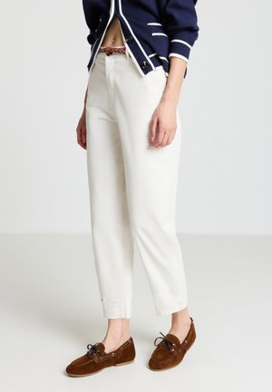 LUNGO TINTA UNITA - Chino - bianco lana