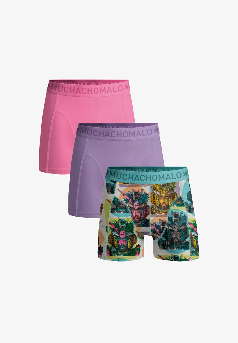 MUCHACHOMALO 3-PACK SOLID - Úzké boxerky - print purple pink