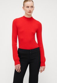 Gina Tricot Tall LOW STRAIGHT TROUSERS - Nohavice - black