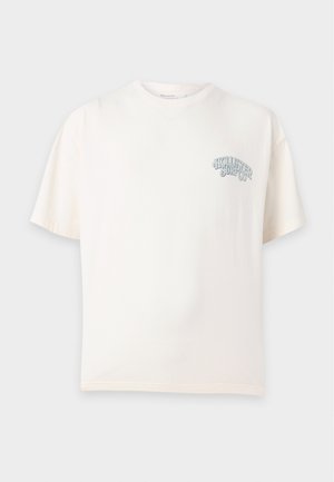 Hollister Co., SURF LOGO - Μπλουζάκι με στάμπα - off-white