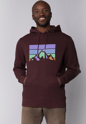 RETRO LANDSCAPE - Sweat à capuche - red brown