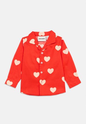 Mini Rodini HEARTS SHIRT UNISEX - Bluza z gumbi - red