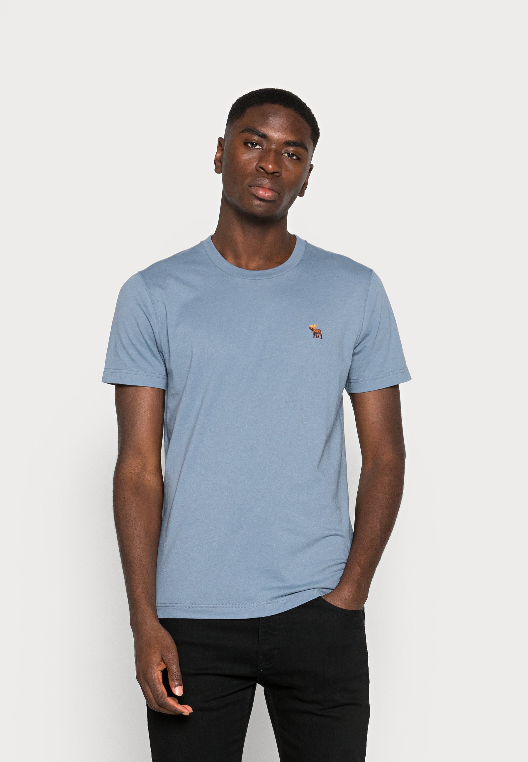 TEES - Basic T-shirt - green/cream 