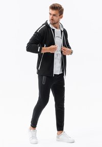 Ombre Felpa con zip - black