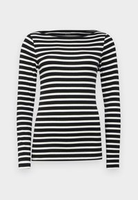 MOD BATEAU - Pikkade varrukatega topp - ivory/black