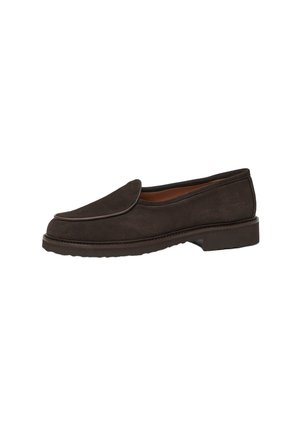 VALENCIA - Slip-ons - testa brown suede