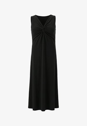 Angel of Style, MAXI JERSEY DRESS, SLEEVELESS A-LINE, DRAPING - Jerseykjole - black