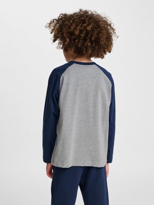 Hummel, RAGLAN LOOSE L/S BEE UNISEX - T-shirt à manches longues - dress blues