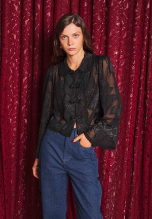 Sister Jane, CELESTE FLORAL TOP - Риза с копчета - black