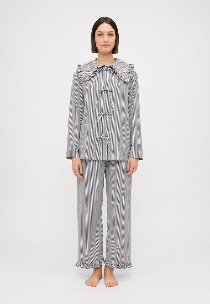 Sleeper LYBID PAJAMA WITH RUFFLED COLLAR - Set lenjerie de noapte - black/white