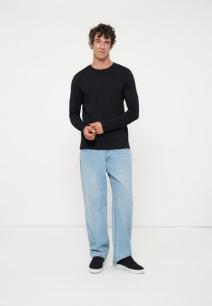 Pier One by Zalando, 10 PACK  - T-shirt à manches longues - jet black