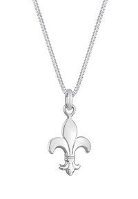 Hõbedane kaelakee, millel on poleeritud fleur-de-lis ripats. Ahel on õhuke ja kudum, mis täiendab ripatsi elegantset disaini.