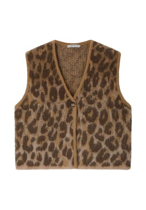 MIT LEOPRINT  - Bodywarmer - beige
