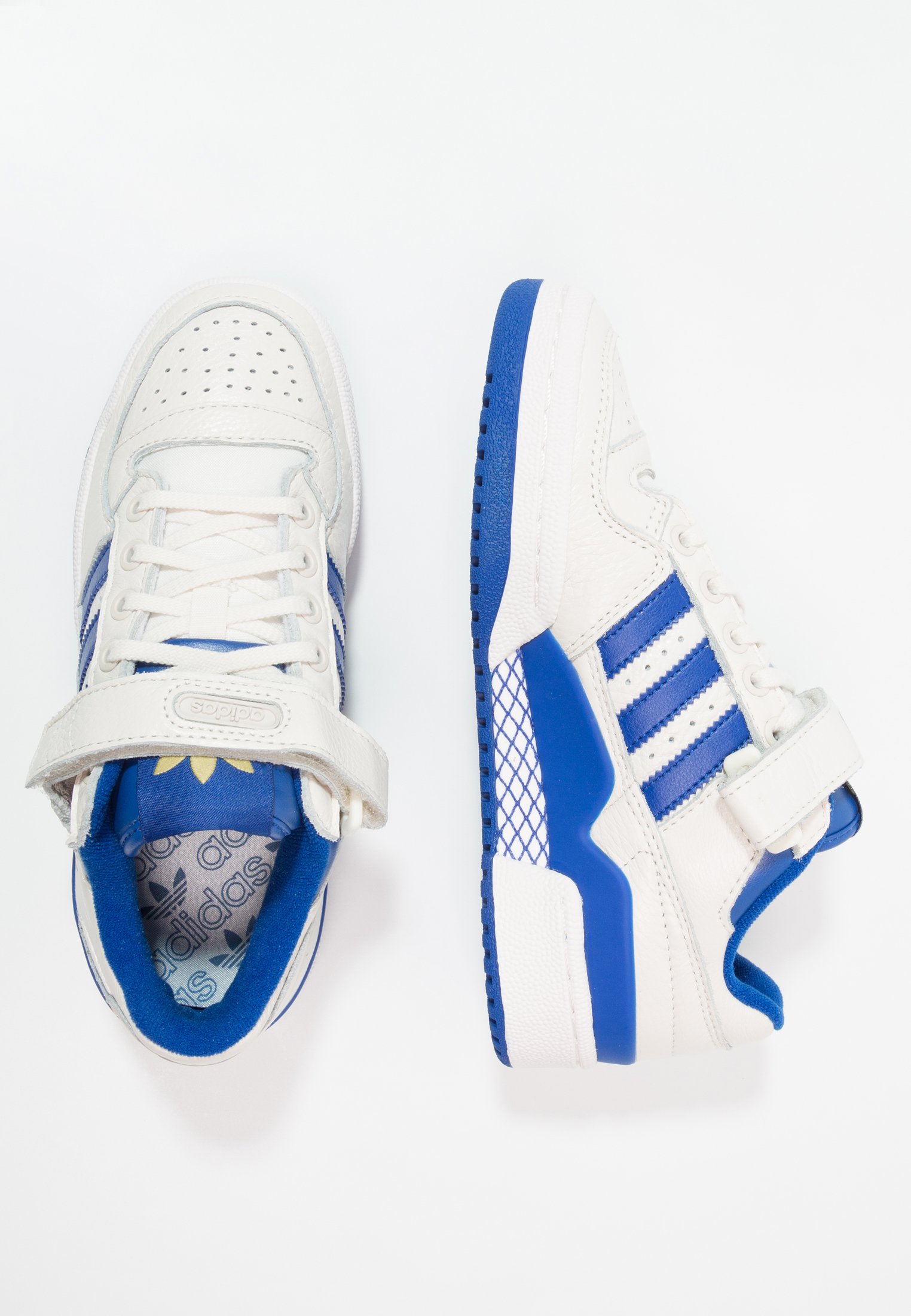 adidas Originals FORUM - Sneakers laag - chalk white/collegiate royal/gold  metallic/crème - Zalando.be