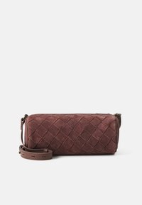 LEATHER - Keresztpántos táska - dark brown