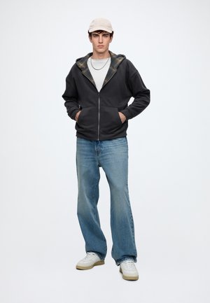 Hollister Co., REVERSIBLE BOXY - Sweat zippé - black