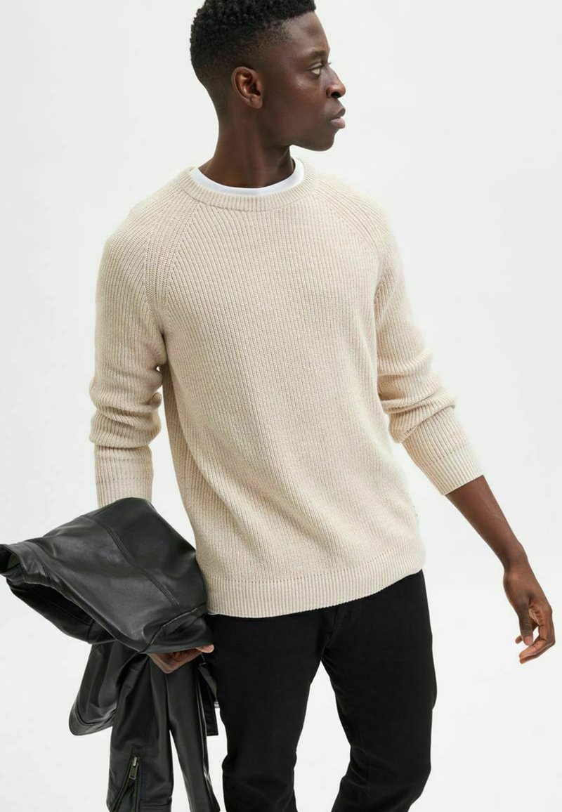 Herren Strickjacken | Selected Homme STRUKTURIERT Strickpullover egret/weiß - ZP34634 Herren Strickjacken | Selected Homme STRUKTURIERT Strickpullover egret/weiß - ZP34634