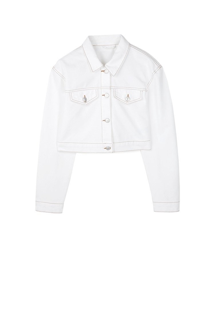 Chaqueta Acolchada Chaqueta Vaquera Blanca Stradivarius Chaqueta