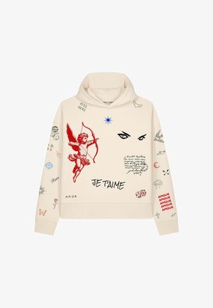 Mira Paris, FLASH TATTOO 2 OVERSIZED BOXY HOODIE UNISEX - Hoodie - off-white