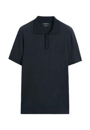 SHORT SLEEVE TEXTURED - Polo - dark blue
