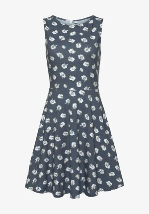 Beach Time Freizeitkleid - graublau-bedruckt