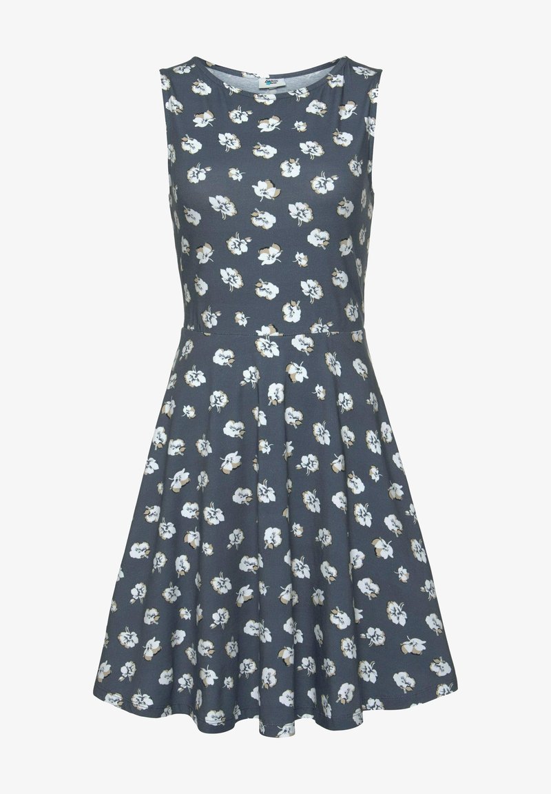 Beach Time Freizeitkleid - graublau-bedruckt
