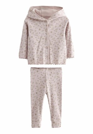 LONG SLEEVE BUTTON-UP AND SET - Kardigán - pink ditsy floral