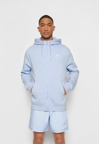 Nike Sportswear M CLUB HOODIE FZ BB - Camisola com fecho - light marine