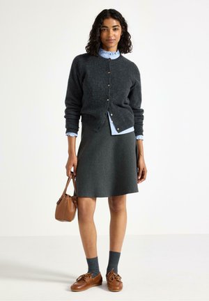 A-snit nederdel - dark grey melange