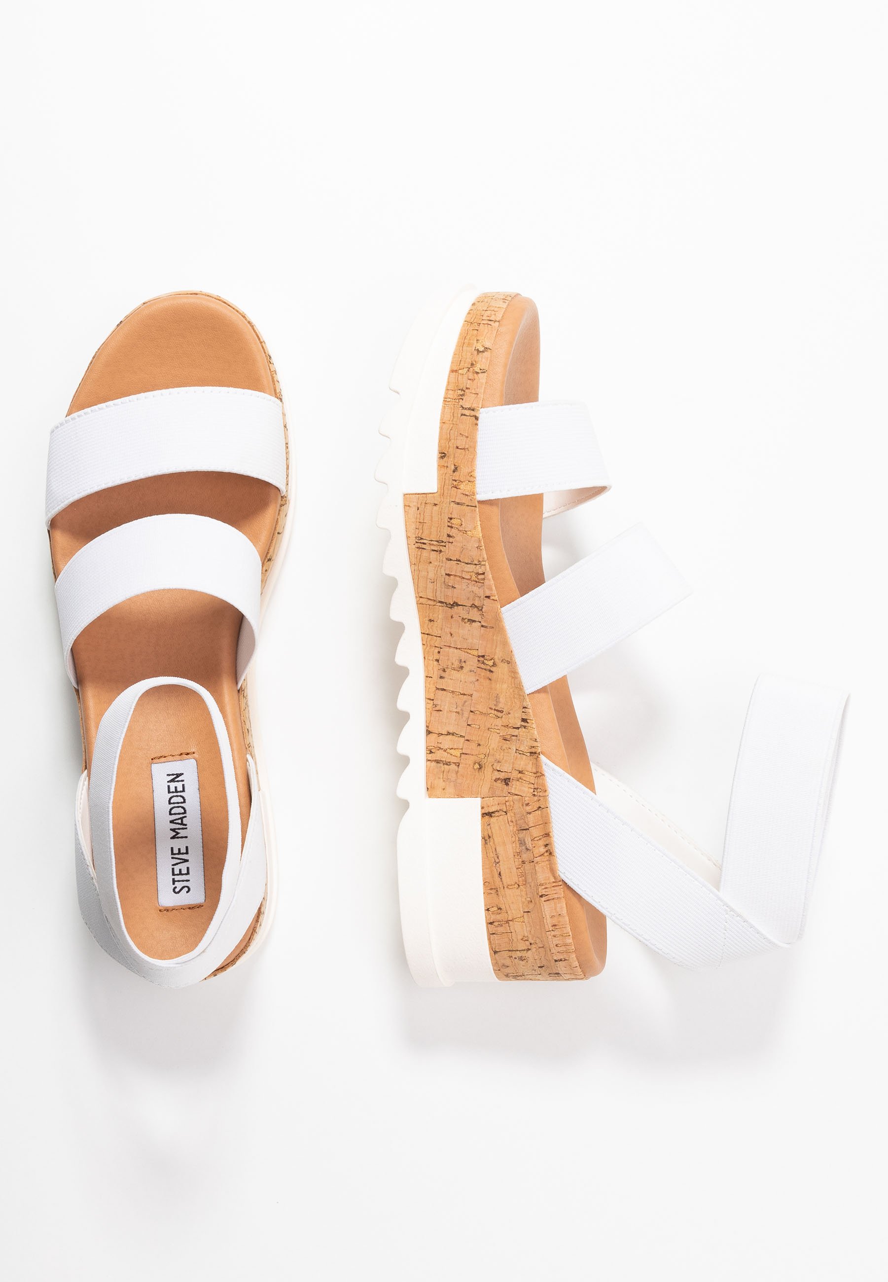 steve madden platform sandals white