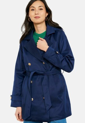 BELTED FLUID - Trenchcoat - navy basic