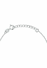 Bracciale in argento a catena con anelli tondi, dotato di chiusura a molla e lunghezza regolabile grazie a ulteriori link della catena. Finitura lucida.