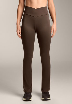 PERFECT-ADAPT CROSSOVER V-WAIST FLARE  - Legíny - brown