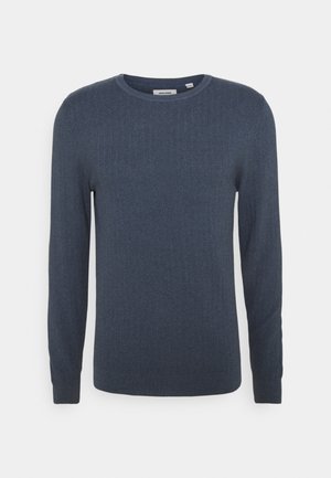 JJFINN CREW NECK - Stickad tröja - china blue