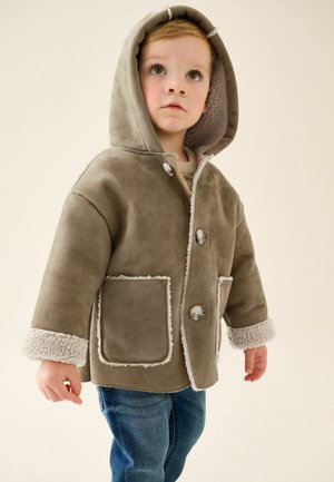 Next, FAUX SUEDE COAT - Imiteret læderjakke - tan brown