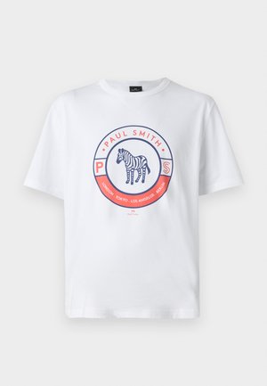 PS Paul Smith CASUAL FIT ZEBRA - Print T-shirt - white