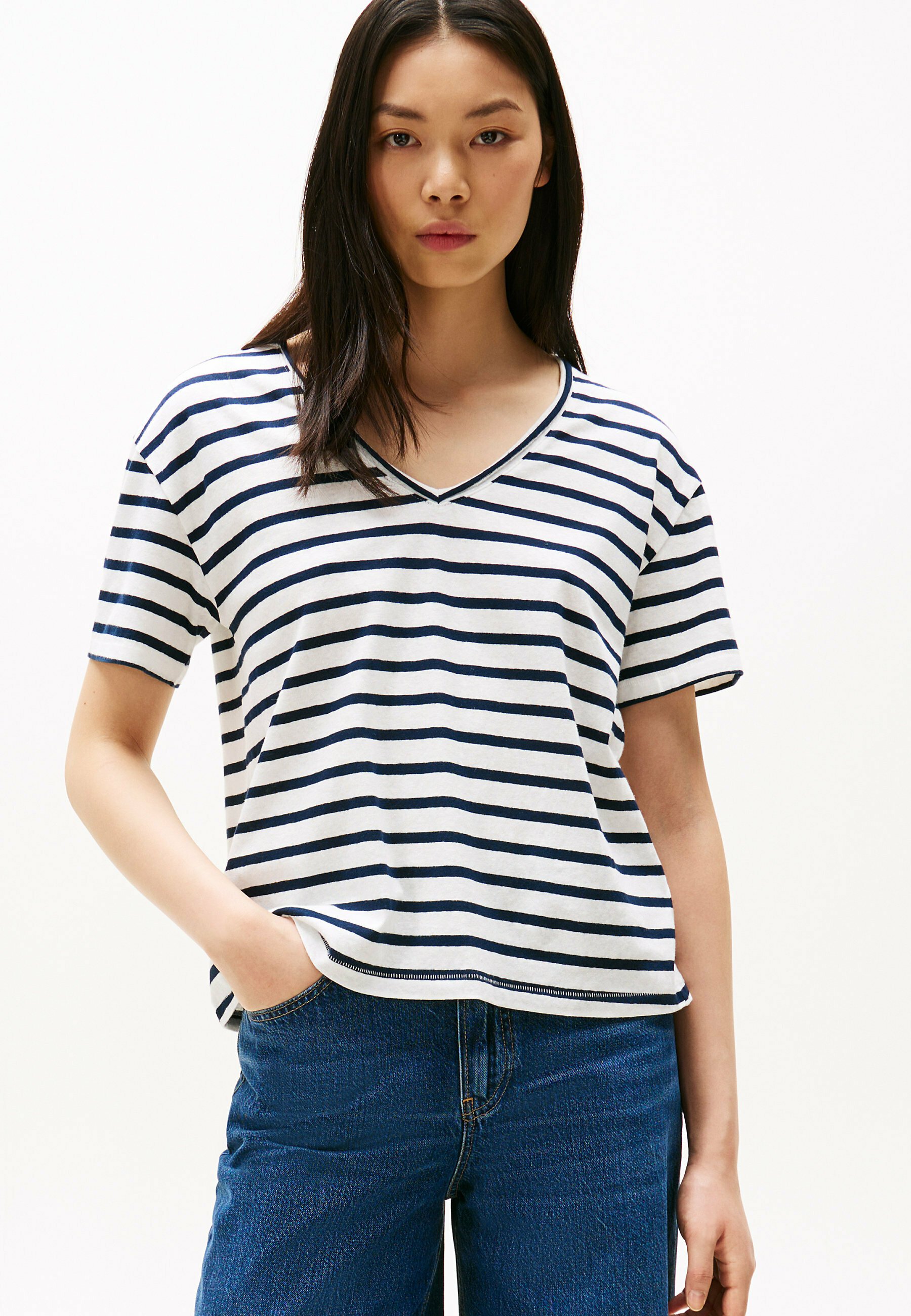 売れ筋商品|||トミー ヒルフィガー Tシャツ レディース トップス MODERN - Print T-shirt - breton dark night navy stp Tommy Hilfiger T-Shirt print - breton dark night navy stp