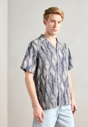 Scotch & Soda PRINTED SHORT SLEEVED SHIRT - Shirt - navy