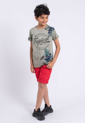 NERWIK J - T-shirt imprimé - beige