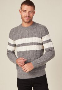 BONOBO Jeans MIT LANGEN ÄRMELN - Strickpullover - gris foncé
